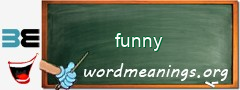 WordMeaning blackboard for funny